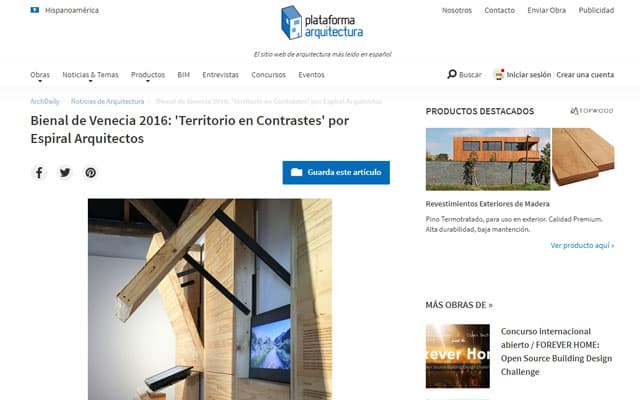 Plataforma Arquitectura – Bienal de Venecia 2016