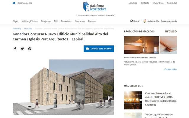 Plataforma Arquitectura / Ganador Alto del Carmen
